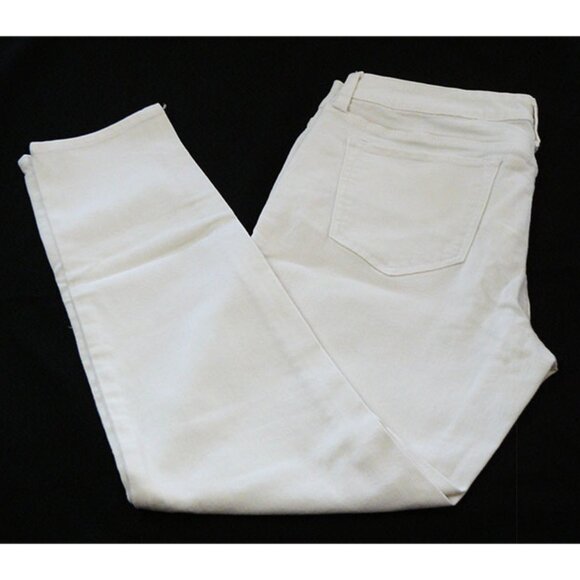 JCP Skinny Ankle High-Stretch Denim Jeans,  SZ 30/10, EUC, Crisp White - Picture 1 of 1